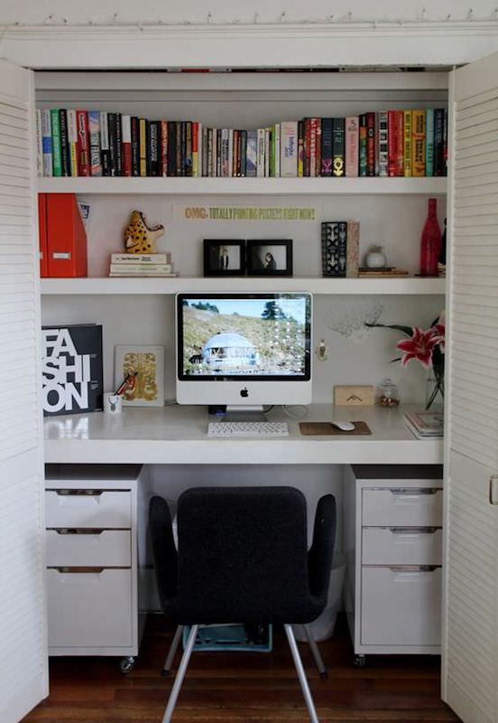 21 Cloffice Ideas. How to Turn a Closet into an Office