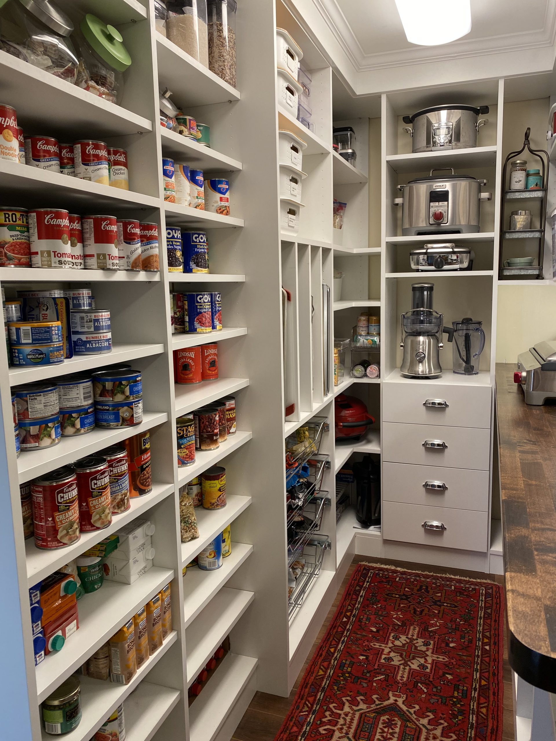 How to Organize a Narrow Staircase Pantry - Danielle Moss